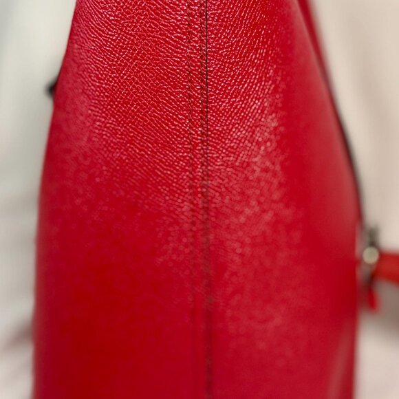 Coach Reversible Red and Black City Tote with Matching Pouch, Scarf and Charm - Picture 2 of 13